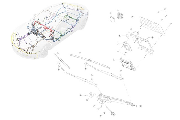 Tesla Model S APR 2016 - Jan 2021 Módulos de control electrónico Sistema eléctrico.