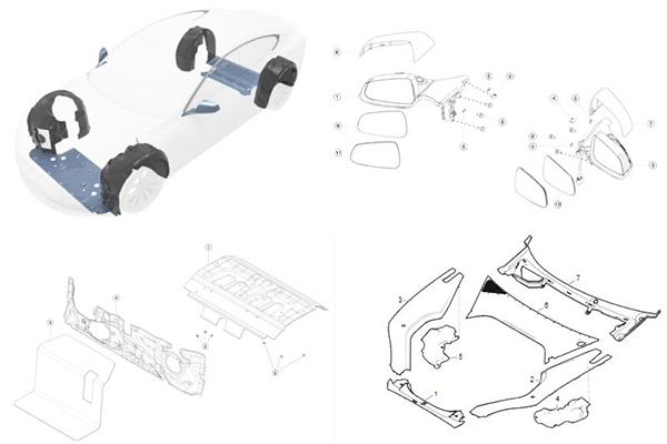 MODELO DE TESLA MODELO S MOTIVO EXTERIOR DE ACTUALIZACIÓN DE REEMPLAZO